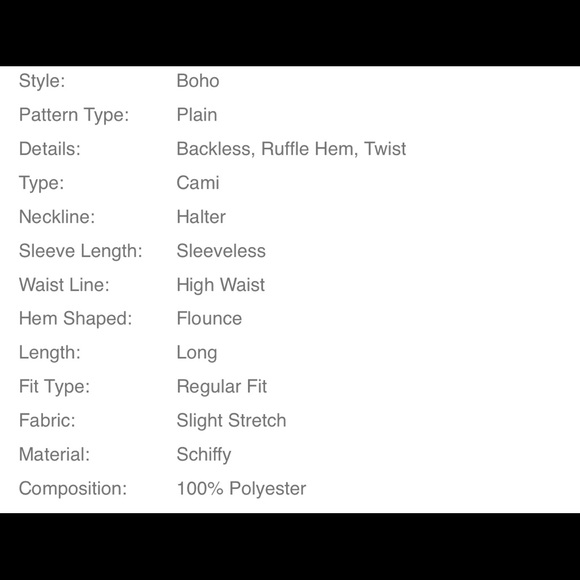 Boho White Floral Eyelet Halter Maxi Dress - Picture 8 of 8